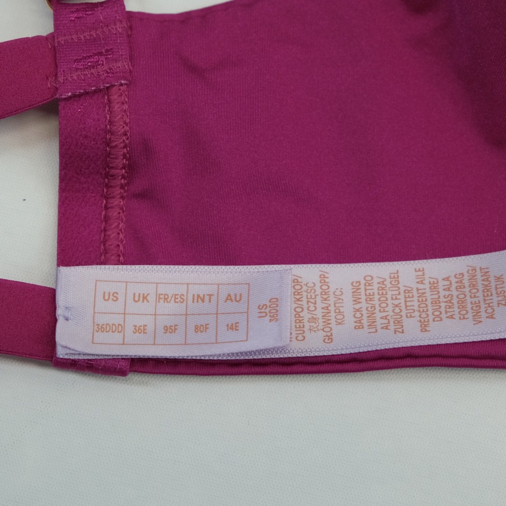 NWT Savage X Fenty Lingerie Set Women Magenta Bra Thong 36DDD M Intimates - Picture 7 of 9